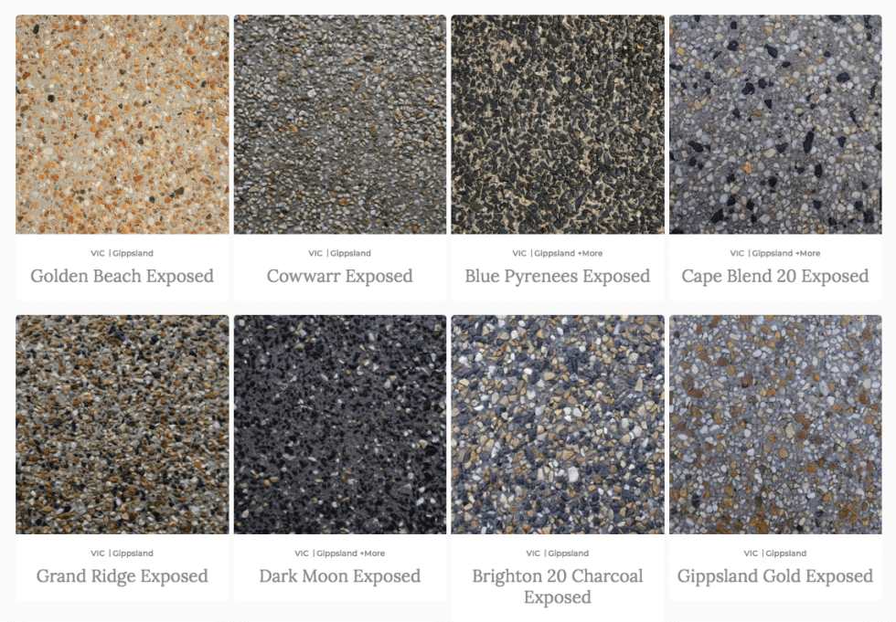 Exposed Aggregate Concrete Colours - JAK Concrete & Excavation